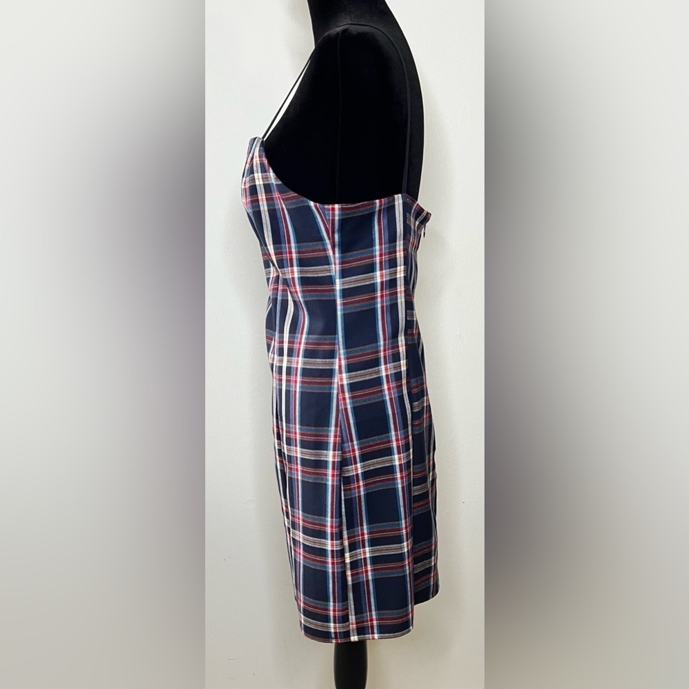 Urban Outfitters Y2K Red White and Blue summer preppy plaid dress petite small - Picture 4 of 8